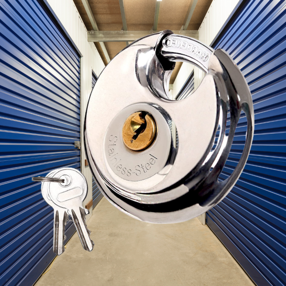 Pack of 6 Dynamite Locks Discus Keyed Alike Padlock Stainless Steel Discus Lock with 2 Keys, 3/8 Inch Shackle Body Width 70mm, Heavy Duty Lock Outdoor Waterproof Storage Lock for Warehouse, Garage, Storage Unit, Locker, and Outdoors