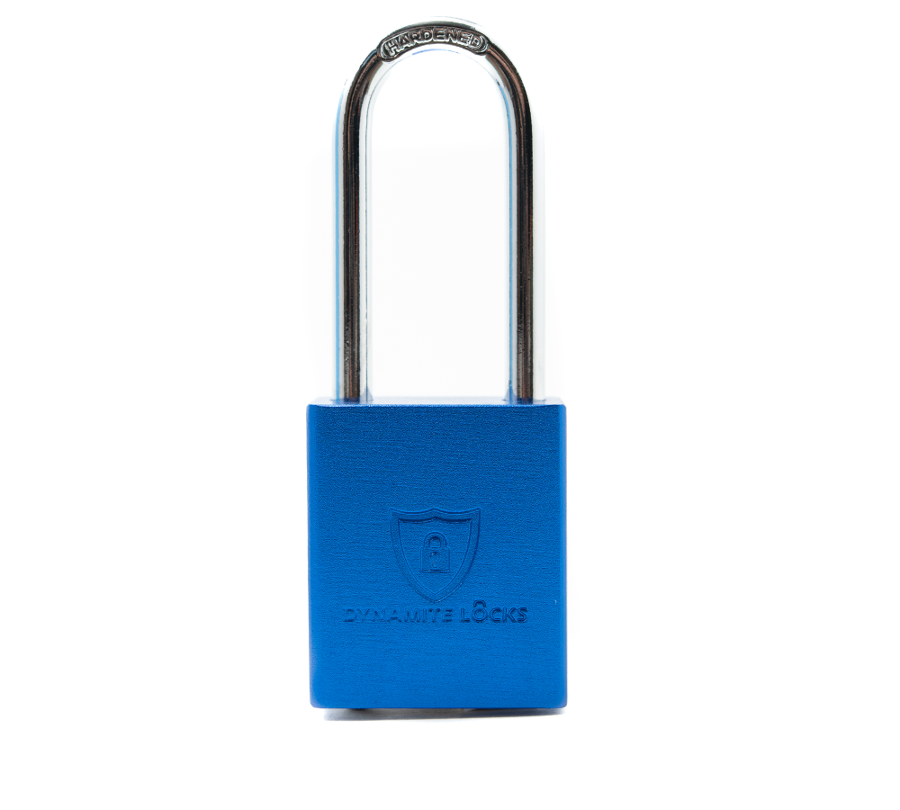 Dynamite Locks, Safety Lockout Padlocks, Safety Padlocks Keyed Alike, Dynamite Locks Aluminum Padlocks Safety Lock-Out Tag Out Keyed Alike, Safety Lockout Padlock with Body Width 1-1/2" with 2" Long Shackle Multiple Locks ( Blue)
