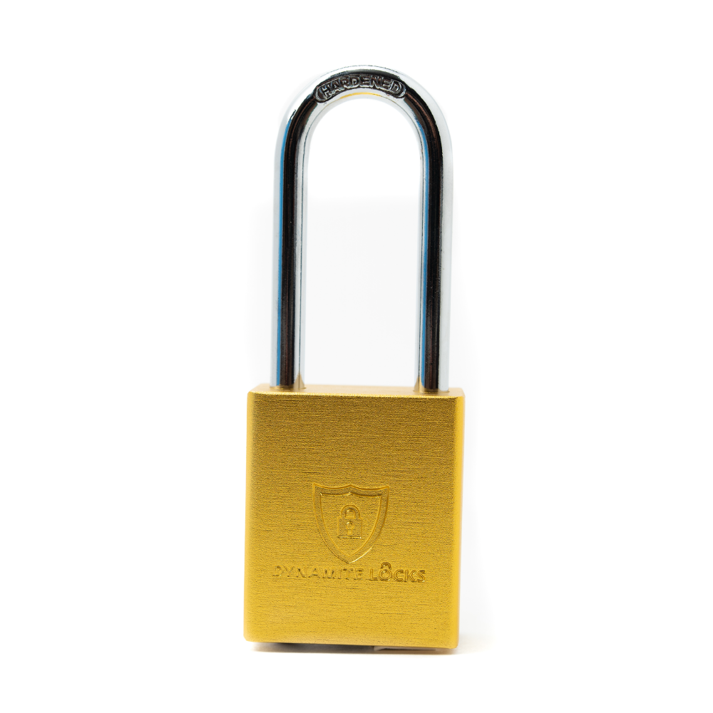 Dynamite Locks, Safety Lockout Padlocks, Safety Padlocks Keyed Alike, Dynamite Locks Aluminum Padlocks Safety Lock-Out Tag Out Keyed Alike, Safety Lockout Padlock with Body Width 1-1/2" with 2" Long Shackle Multiple Locks ( Yellow)