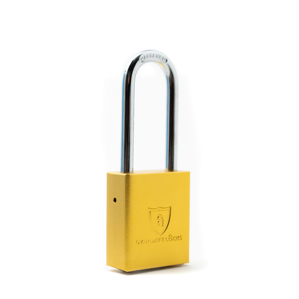 Dynamite Locks, Safety Lockout Padlocks, Safety Padlocks Keyed Alike, Dynamite Locks Aluminum Padlocks Safety Lock-Out Tag Out Keyed Alike, Safety Lockout Padlock with Body Width 1-1/2" with 2" Long Shackle Multiple Locks ( Yellow)