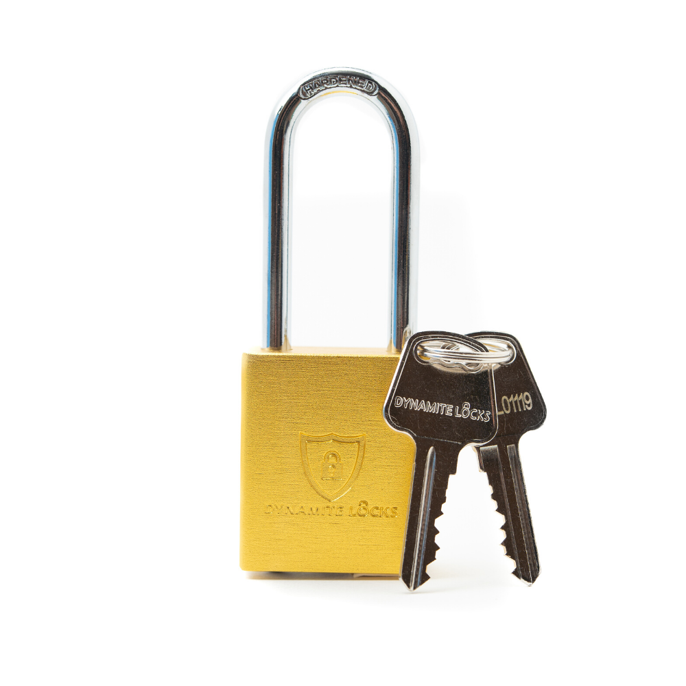 Dynamite Locks, Safety Lockout Padlocks, Safety Padlocks Keyed Alike, Dynamite Locks Aluminum Padlocks Safety Lock-Out Tag Out Keyed Alike, Safety Lockout Padlock with Body Width 1-1/2" with 2" Long Shackle Multiple Locks ( Yellow)