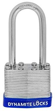 Pack of 72 Units Dynamite Lock Premium Padlock Set Laminated keyed Padlock (1-9/16", 40mm), keyed Alike Locks, Long Shackle