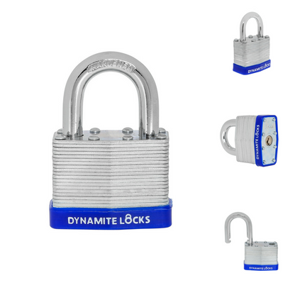 Pack of 1000, Dynamite Locks Padlocks with same keys, 50mm Heavy Duty Laminated Steel Padlock Short Shackle Hardened Steel Shackle, Commercial Grade Keyed Alike 2-Inch, 50mm Padlocks Keyed Alike Set