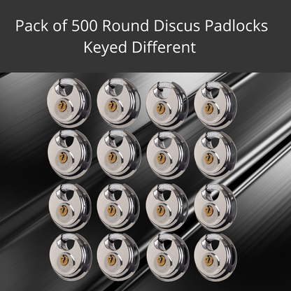 Pack of 12 Discus Keyed Alike Padlock Stainless Steel Disc Lock with 2 Keys, 3/8 Inch Shackle 70mm, Heavy Duty Lock Outdoor Waterproof Storage Lock for Warehouse, Garage, Storage Locker, and Outdoors