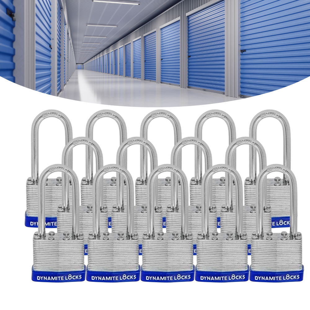 Pack of 500 Dynamite padlocks keyed alike 45mm or 1-3/4 in. Laminated Padlocks Set with Same Keys, Commercial Grade, Padlocks Keyed Alike with Hardened Steel Long Shackle