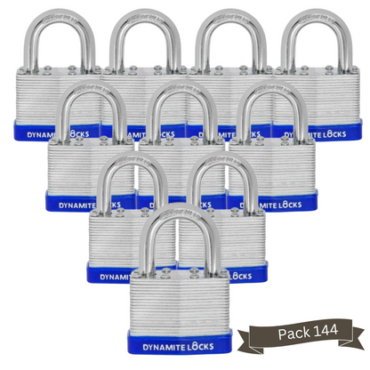 Pack of 1000, Dynamite Locks Padlocks with same keys, 50mm Heavy Duty Laminated Steel Padlock Short Shackle Hardened Steel Shackle, Commercial Grade Keyed Alike 2-Inch, 50mm Padlocks Keyed Alike Set