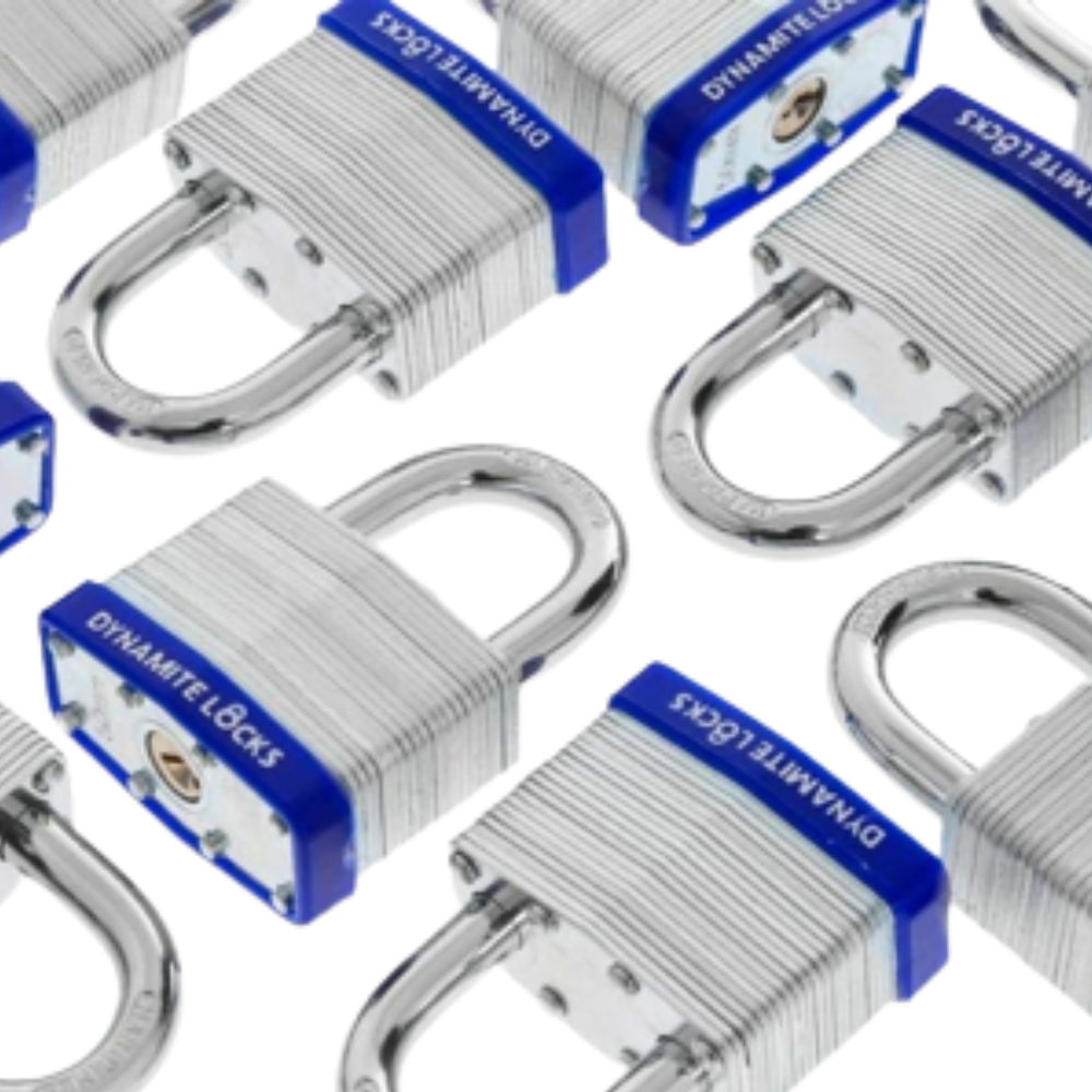 Pack of 400, Dynamite Locks Padlocks with same keys, 50mm Heavy Duty Laminated Steel Padlock Short Shackle Hardened Steel Shackle, Commercial Grade Keyed Alike 2-Inch, 50mm Padlocks Keyed Alike Set