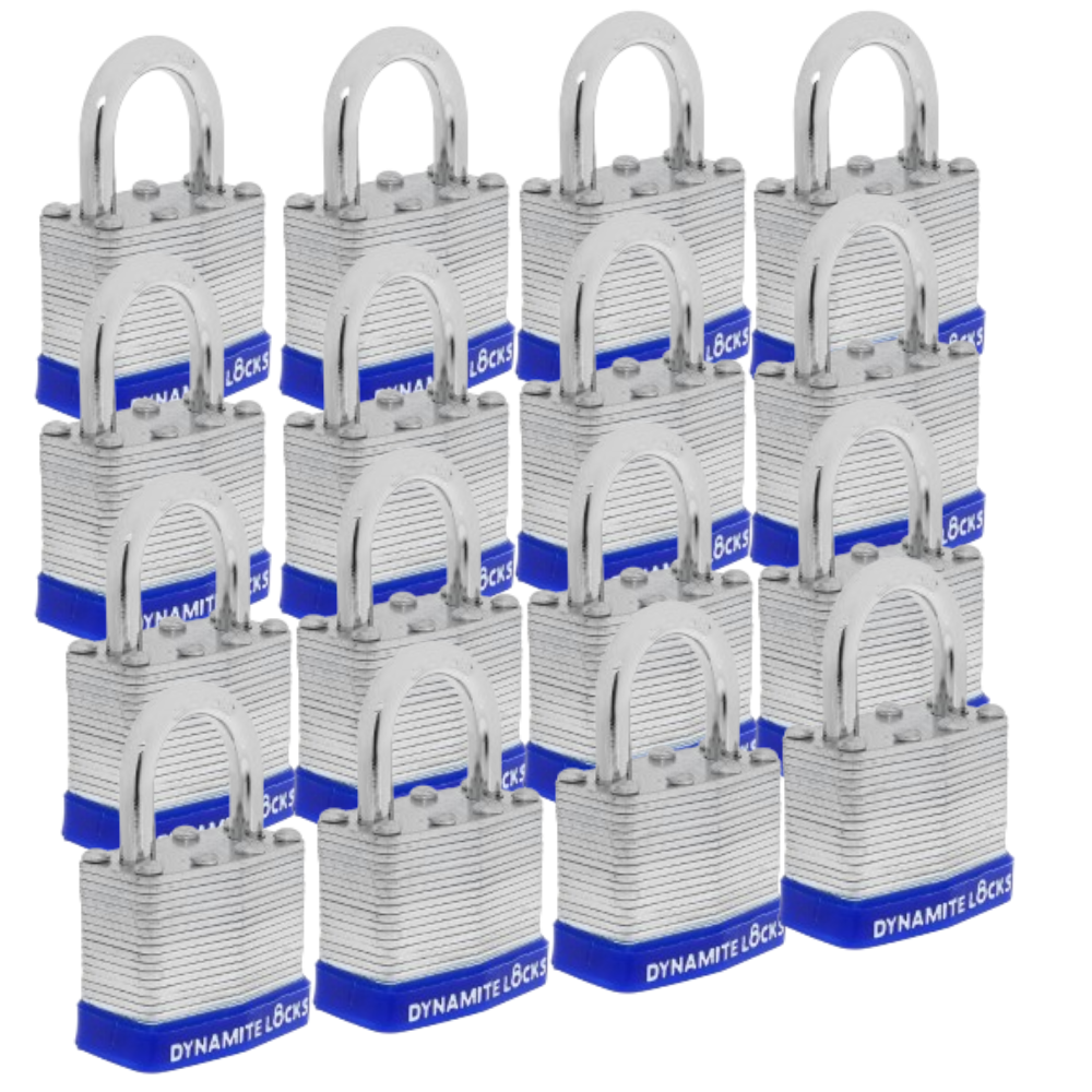 Pack of 400, Dynamite Locks Padlocks with same keys, 50mm Heavy Duty Laminated Steel Padlock Short Shackle Hardened Steel Shackle, Commercial Grade Keyed Alike 2-Inch, 50mm Padlocks Keyed Alike Set