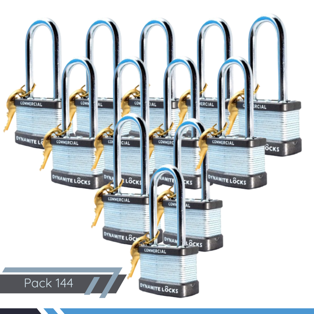 Lot of 18 Dynamite Lock Commercial Grade Premium quality Heavy Duty Padlocks with Keys All the Same keys Keyed Alike 1-3/4” Body Width, 45mm Long Hardened Steel Shackle All The Same Keys (Copy)