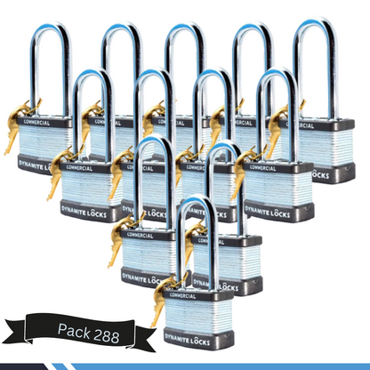 Pack of 6 Dynamite Lock Commercial Grade Premium quality Heavy Duty Padlocks with Keys All the Same keys Keyed Alike 1-3/4” Body Width, 45mm Long Hardened Steel Shackle All The Same Keys