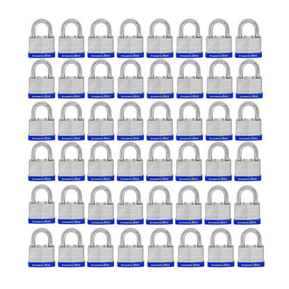 Pack of 288, Dynamite Locks Padlocks with same keys, 50mm Heavy Duty Laminated Steel Padlock Short Shackle Hardened Steel Shackle, Commercial Grade Keyed Alike 2-Inch, 50mm Padlocks Keyed Alike Set