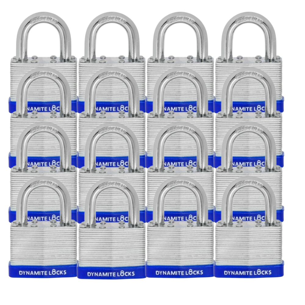 Pack of 1000 Dynamite Locks Padlocks with same keys, 50mm Laminated Steel Padlock Short Shackle Hardened Steel Shackle, Commercial Grade Keyed Alike 2-Inch, 50mm Padlocks Keyed Alike Heavy Duty Padlocks Set