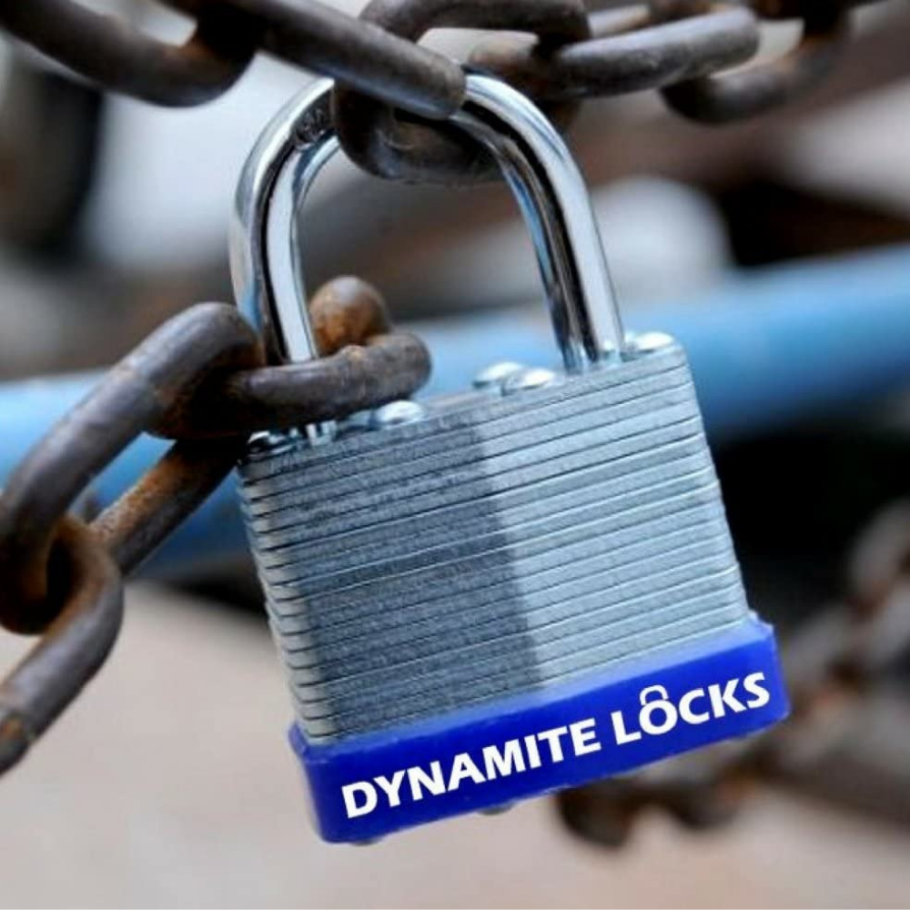 Pack of 288 , Dynamite Locks with same keys, Laminated Padlocks 30 mm or 1.3/16" Keyed Alike Commercial Grade, Hardened Shackle