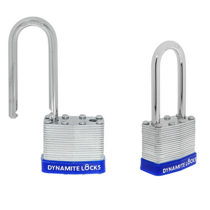 Pack of 72 Units Dynamite Lock Premium Padlock Set Laminated keyed Padlock (1-9/16", 40mm), keyed Alike Locks, Long Shackle