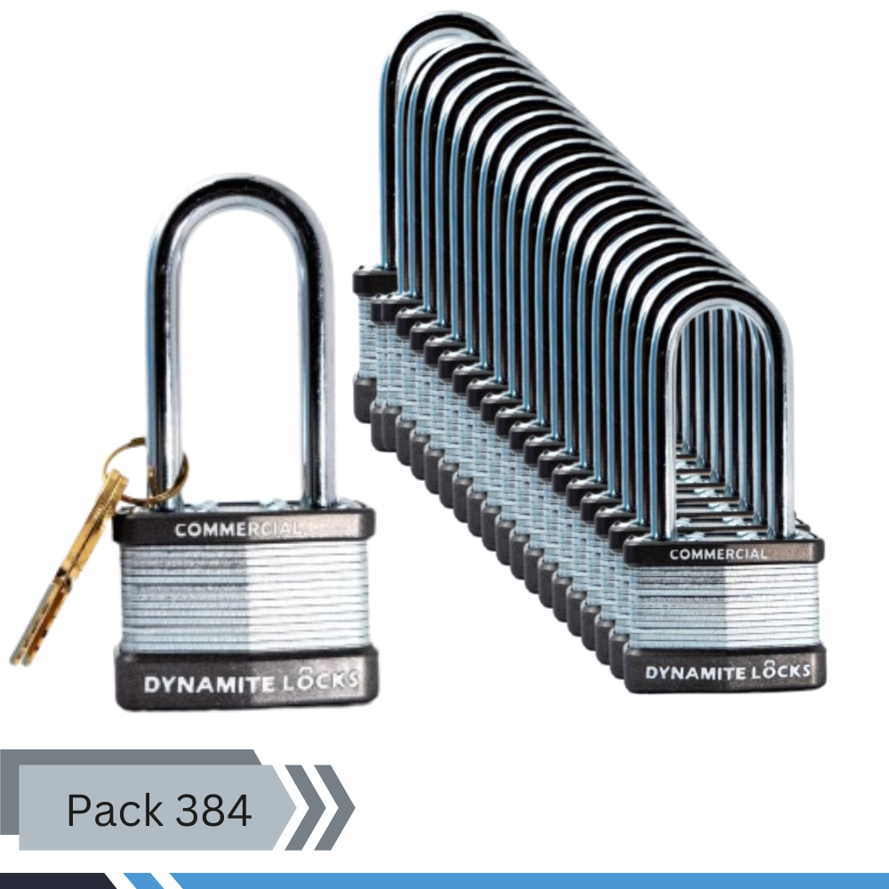 Pack of 6 Dynamite Lock Commercial Grade Premium quality Heavy Duty Padlocks with Keys All the Same keys Keyed Alike 1-3/4” Body Width, 45mm Long Hardened Steel Shackle All The Same Keys