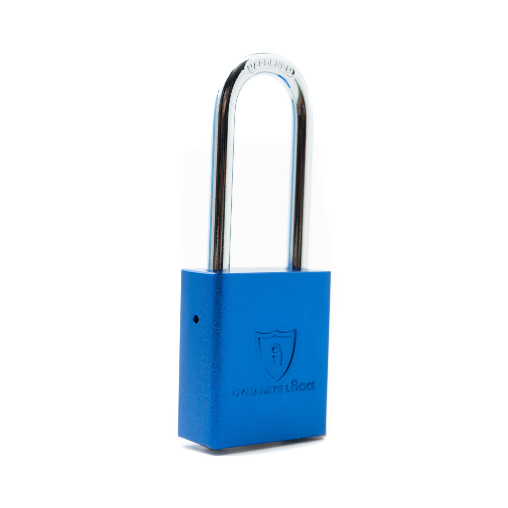 Dynamite Locks, Safety Lockout Padlocks, Safety Padlocks Keyed Alike, Dynamite Locks Aluminum Padlocks Safety Lock-Out Tag Out Keyed Alike, Safety Lockout Padlock with Body Width 1-1/2" with 2" Long Shackle Multiple Locks ( Blue)